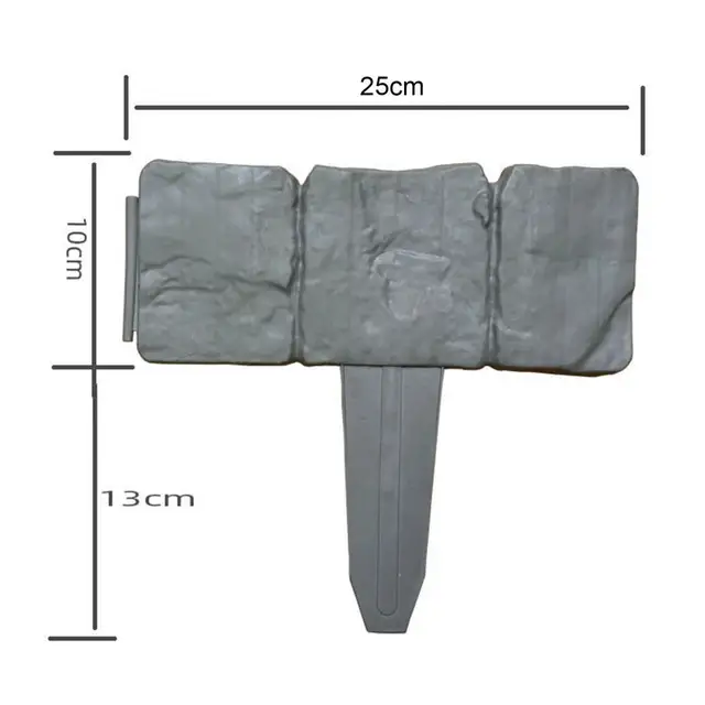 10 db Kerti Szegély Mű Műanyag Szennyvíztisztító Gyep Kerítés Reteszelés Virágágy Határ Menti Fű Széle - Image 6