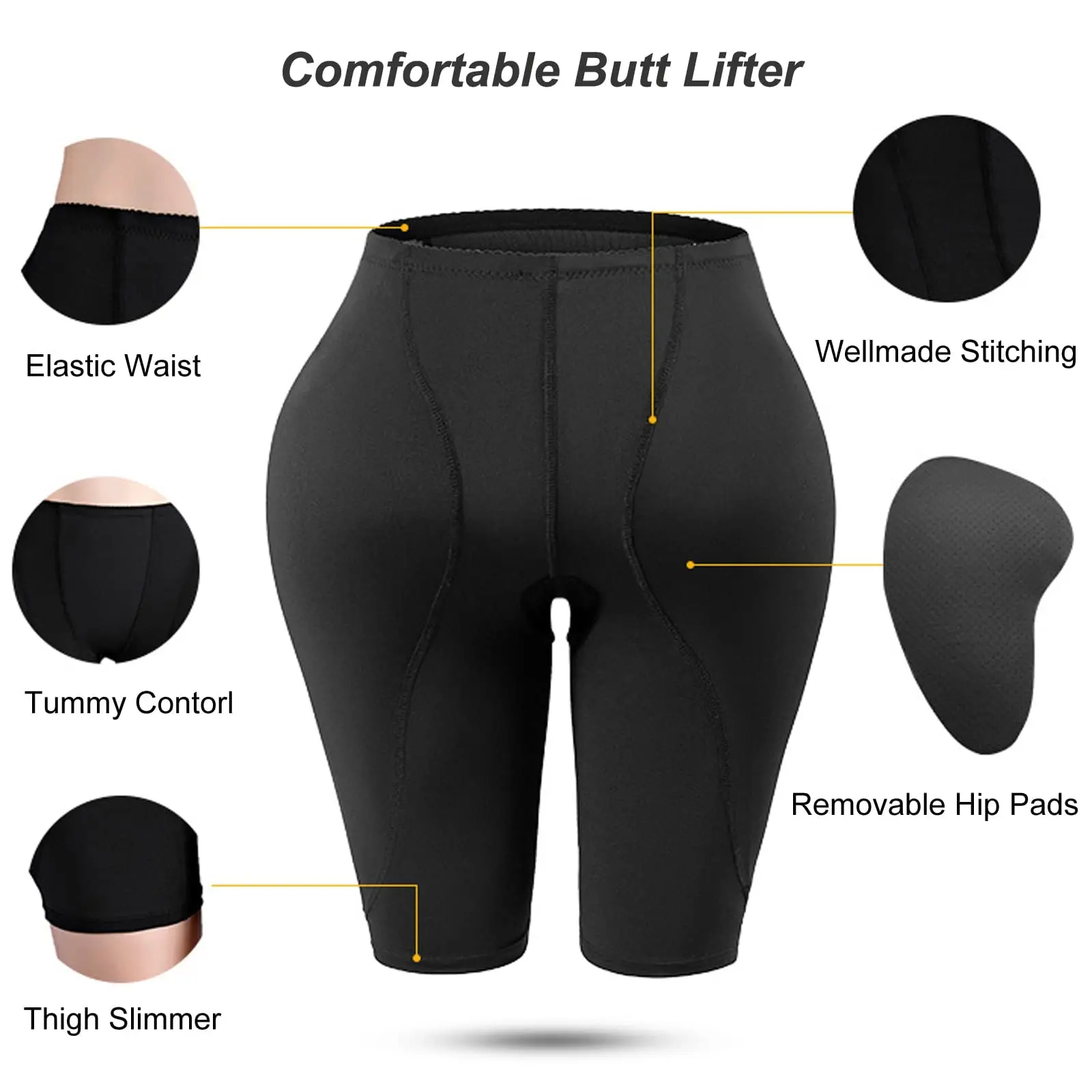 Butt Pads for Bigger Butt Hip Pads Hip Enhancer Upgraded Sponge Padded Butt Lifter Panties BBL Shapewear Tummy Control for Women spanx shorts