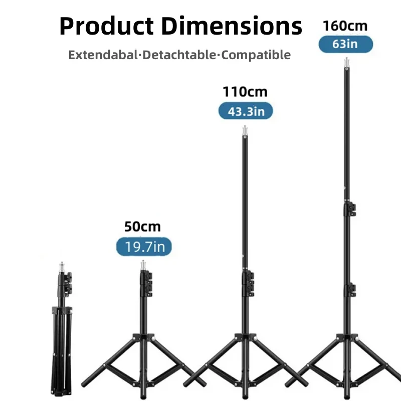 Light Stand Tripod Heavy Duty Metal Alloy for Photo Studio Softbox Video Flash Reflector Lighting Background