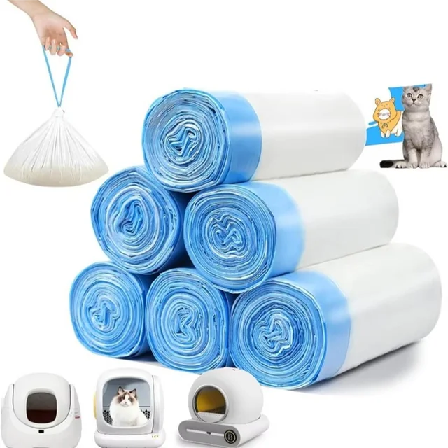 90 Count Cat Litter Bags Cat Litter Bags For Home Extra-Thick Cat Litter Box Liners 1