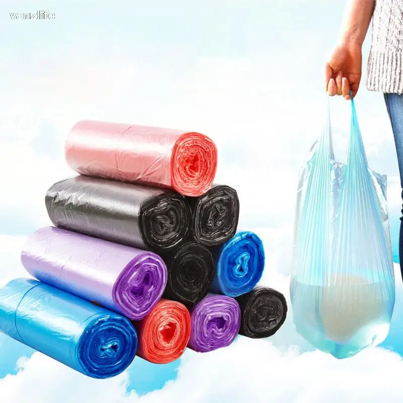 

Vanzlife кухонные одноразовые сумки диспенсер маленькие пластиковые пакеты домашние портативные мусорные мешки для туалетной уборки подгузники большой мешок 90 шт