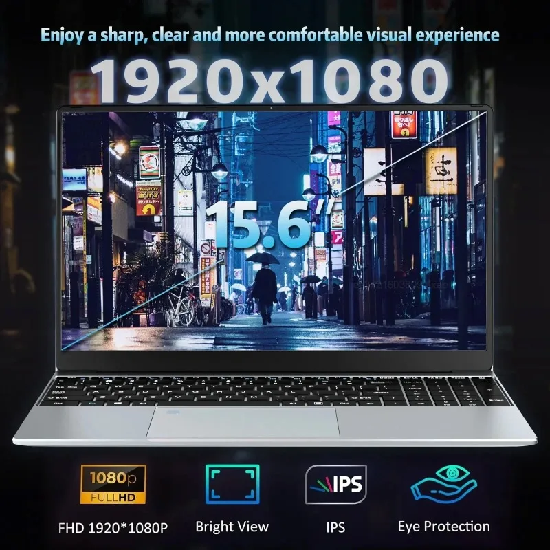 2025 레노 PC 게이머 백라이트 지문인식 15.6인치 휴대용 노트북 인텔 N95 32GB DDR4 2TB SSD 7500mAh 오피스 윈도우11 노트북