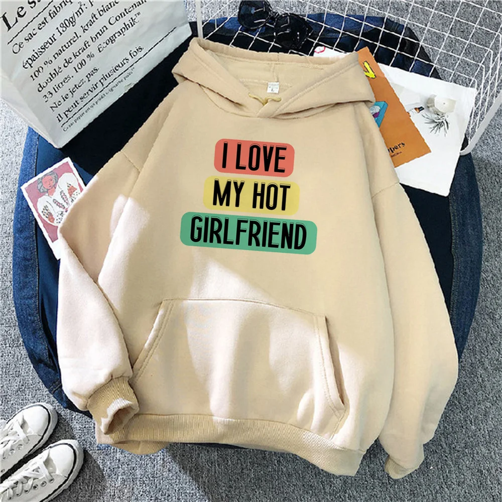 

i Love My Girlfriend hoodies women Fleece Kawaii 90s Korean style hoddies sweater women harajuku pulls