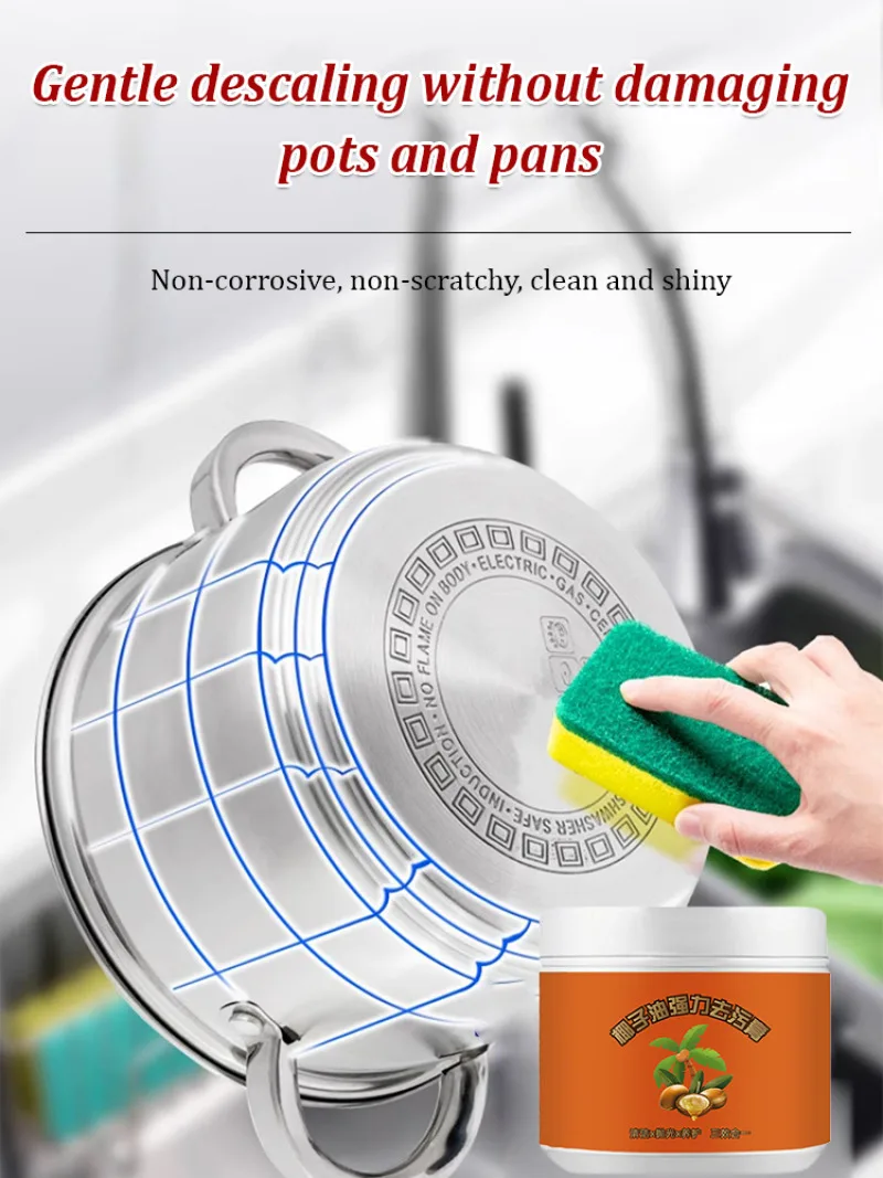 Plant Extract Coconut Oil Multi-Purpose Stain Remover Paste Oil Stain Remover Kitchen Cleaner Spray Grease