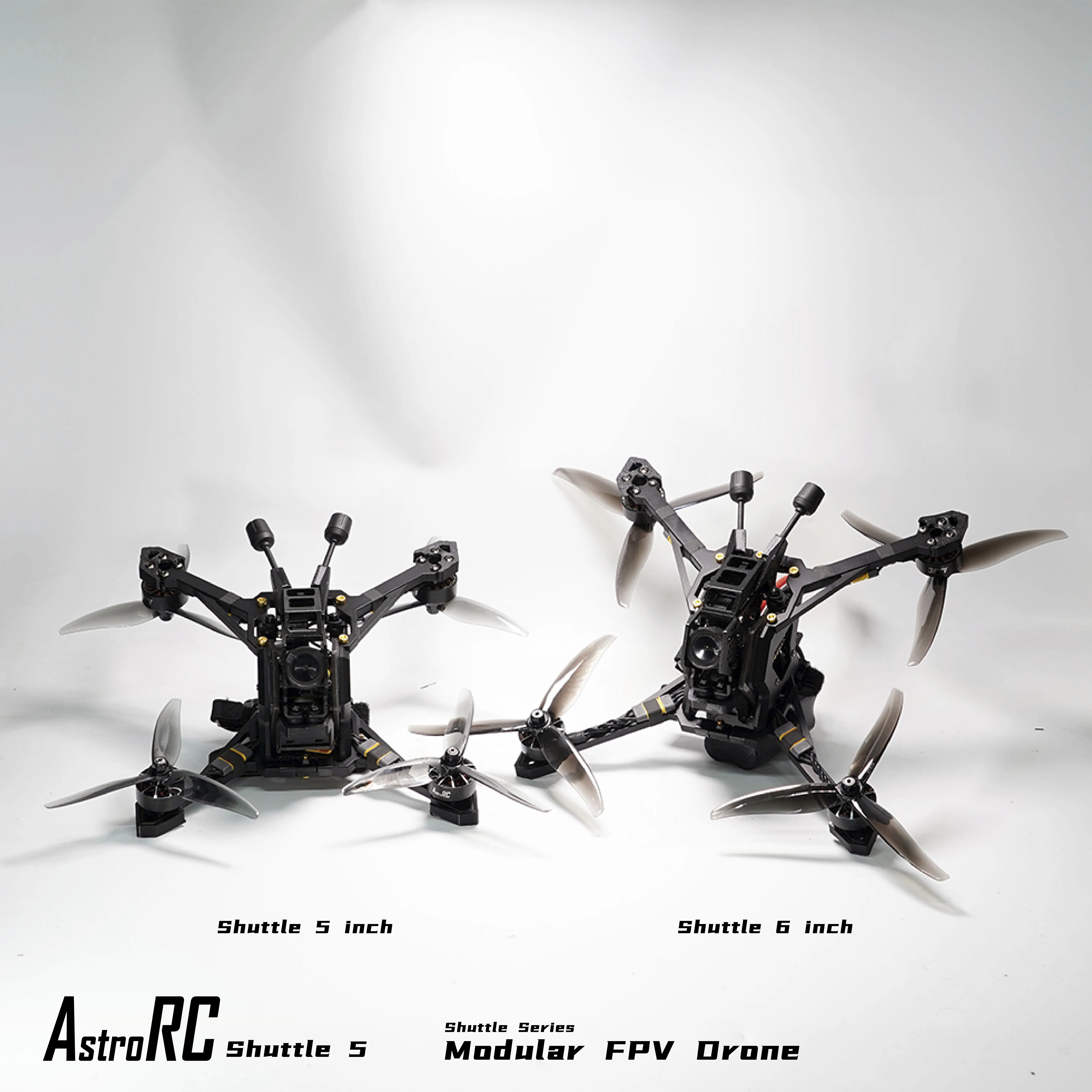 Détail du moteur 2207 1950KV et de l'hélice sur un drone FPV de course PNP.