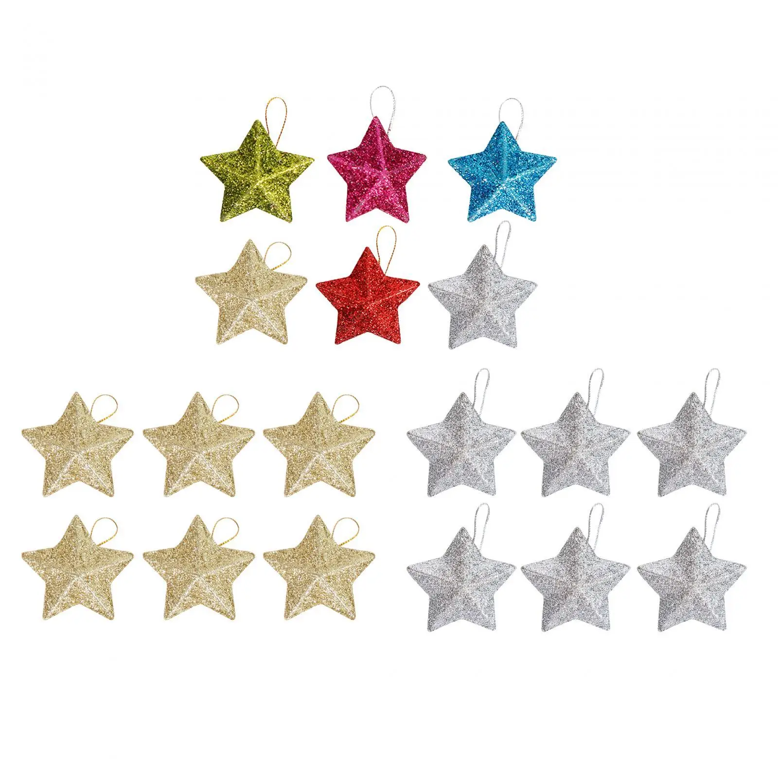 

6x Christmas Tree Ornament Christmas Star Pendant Decor Crafts Creative Toy