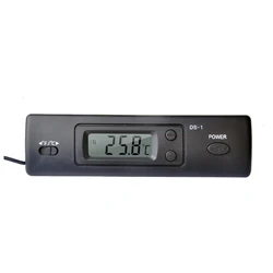 Compact Multi - Function Digital Indoor Outdoor Thermometer with Probe (Black)