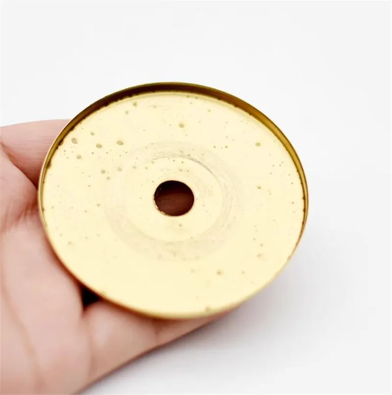 Desk lamp hardware accessories M10 hole Brass Folded Round Cap Glass Ceramic Mouth Cap Hollow Tube Sealing Round Sheet Lighting Accessories DIY Lampshade Cover