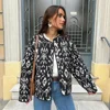PB&ZA 2024 Spring New Women's Fashion and Elegance Short and Versatile Printed Quilted Round Face Jacket Coat 3