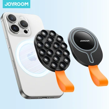 Joyroom Upgraded Magnetic Suction Cup Phone Mount Mirror Shower Silicone Suction Phone Case Grip Holder For iPhone 16 15 Pro Max