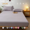 Full Size Cotton Fitted Sheet Mattress Pad with Elastic Bands for Single/Double/King/Queen Beds Bedspread Cover Protectors 4