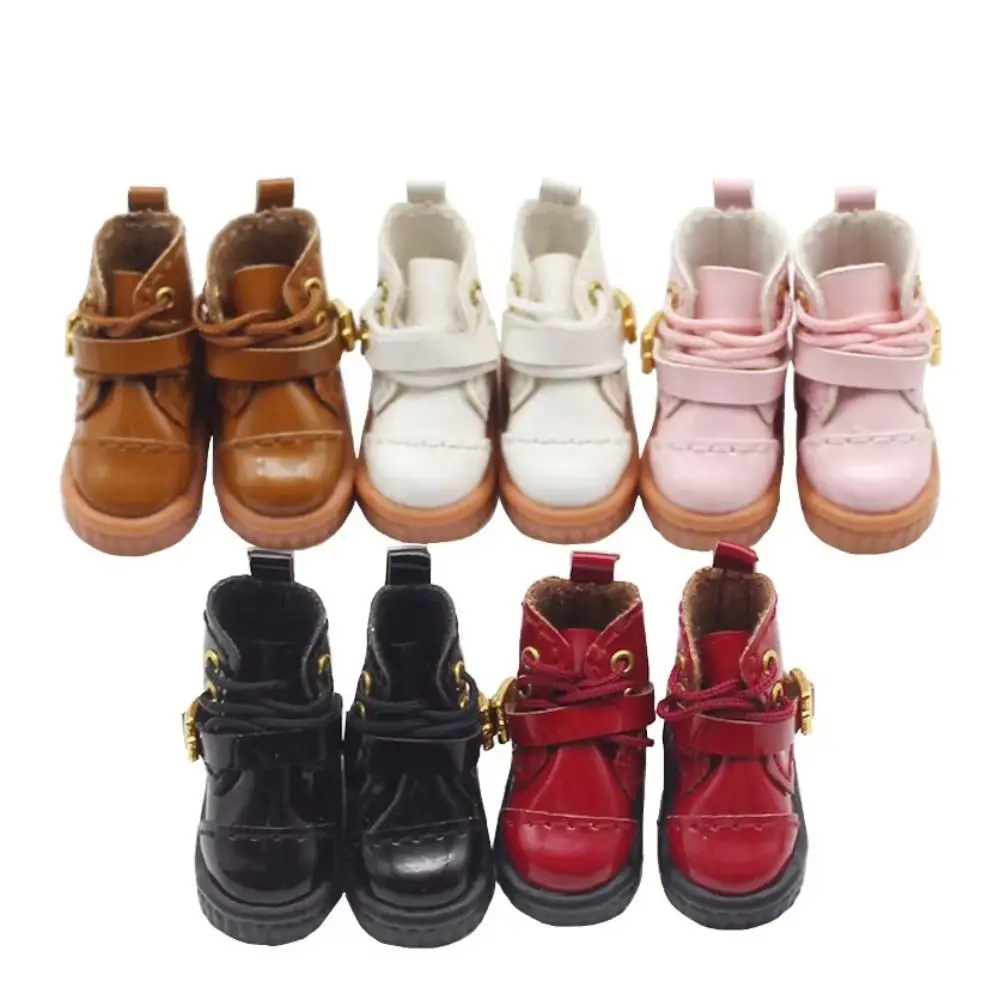 Doll Accessories High-top OB11 Doll Shoes Mini PU Leather 1/12 Bjd Doll Leather Shoes Casual GSC 1/12 Bjd Doll Boots Molly