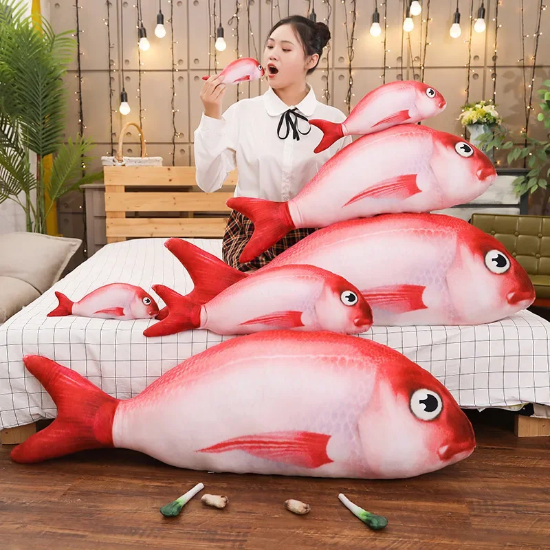 

Simulation Fish Plush Toy Red Rock Fish Pet Pillow Doll Toy Baby Sleeping Doll Child Plush Stuffed Animal