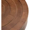 Round Coffee Table Set of 2, 2 Piece Farmhouse Nesting Table w Wooden Circle Sleeve Pattern, Modern MDF End Table for Living Roo 4