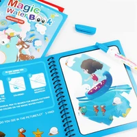 2023 Reusable Coloring Book Magic Water Picture Drawing Book Sensory Early Education For Kids Birthday Gift Montessori Toys Gift 1
