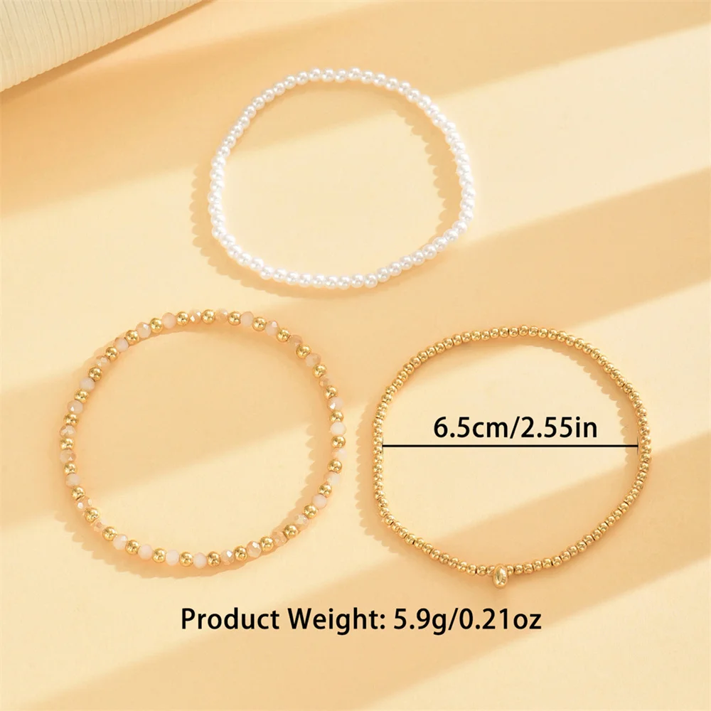 Simple Trendy Simulated Pearl Rice Beads Anklets For Women Gold Color Foot Chain Ankle Bracelet Beach Jewelry Summer Accessories
