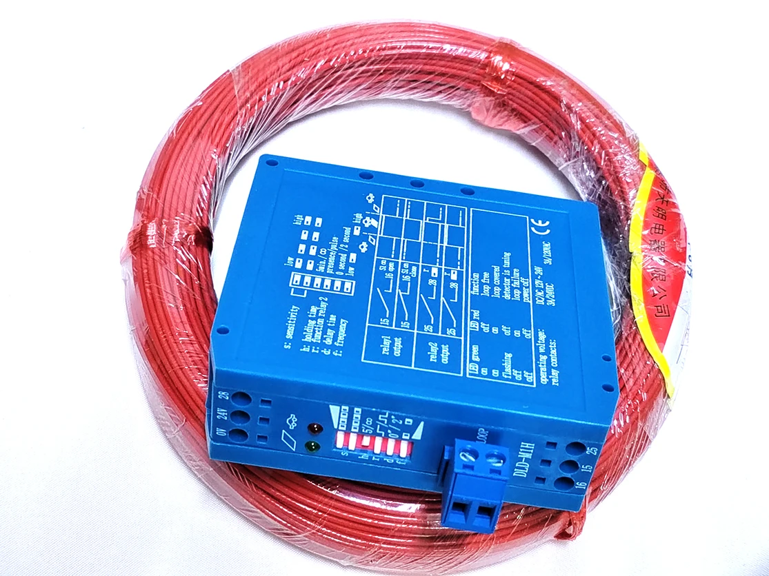 50m 케이블 0.75mm 12V/24V 1채널 루프 감지기 차량 감지기 자동차 유도 루프 감지기 자동차 주차 차단기용