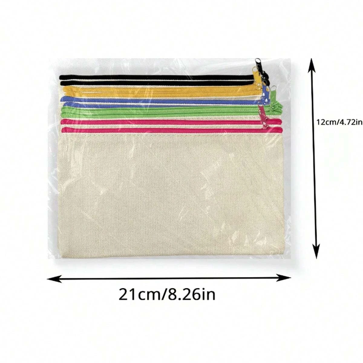 Cosmetic Bag Storage Bag Canvas Multi Functional Zipper Pencil Case For Students DIY