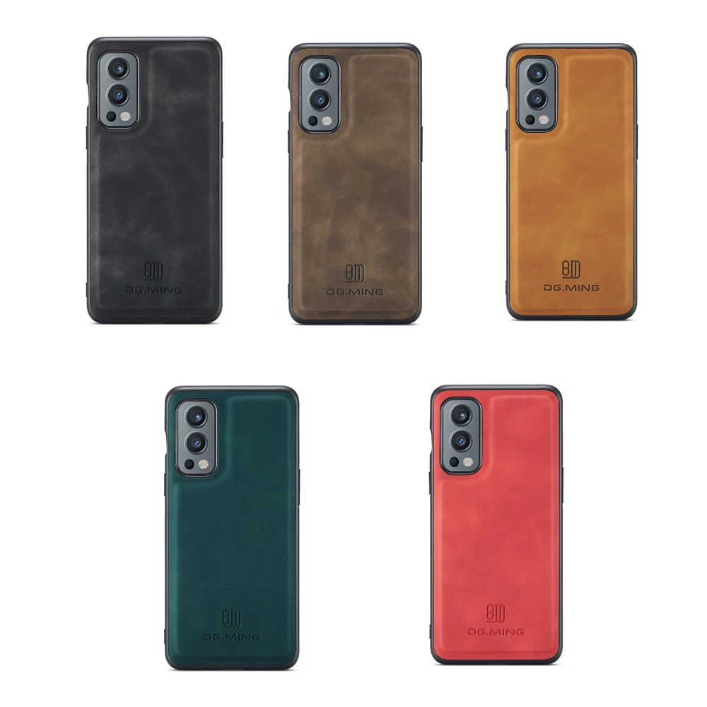 DG MING Strong Magnetic Retro Leather Phone Case Cover