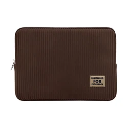 Elegant Shockproof Laptop Sleeve for Women - Fits 13 to 15.6 Inch Notebooks (Brown)