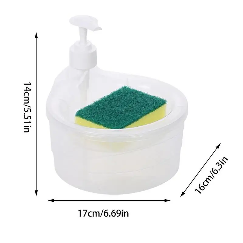Dishwashing Liquid Automatic Dispenser Portable Soap Liquid Adder Kitchen Detergent Press Box Sponge Soap Kitchen Tools