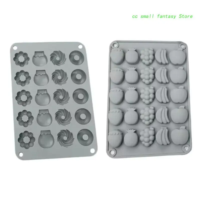 

Candy/Fruit Shaped Fondant Moulds Baking Tool Cake Molds Chocolate Mould Silicone Material Perfect Gift for Baking Lover