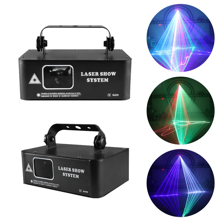 

500MW RGB Laser Beam Line Scanner Projector DJ Disco Stage Lighting Effect Dance Party Wedding Holiday KTV Bar Club DMX Lights