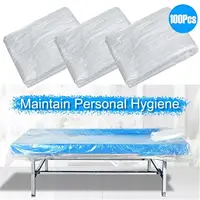 100x Disposable Massage Table Sheets Transparent SPA Bed Covers Beauty Salon Massage Table Protector Waxing Disposable Bed Cover 2