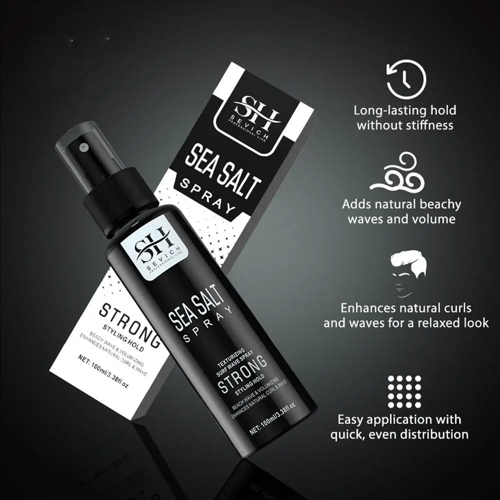 100ml Natural Sea Salt Hair Styling Spray Adds Instant Volume Degreasing Matte Texture Thickening Hair Styling For Men Women