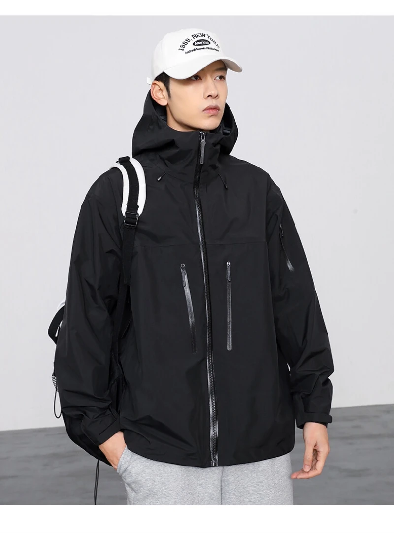 ARC SV Embroidery Bird Logo Three-Layer Jacket – Unisex Waterproof Windbreaker for Camping, Hiking & Skiing 2