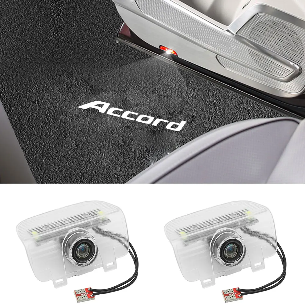 2Pcs Luci Della Pozzanghera Della Portiera Dell'Auto Per Honda Accord 9 10 9Th 10Th Odyssey Elysion Spirior Crz Led Emblem Adesivi Per Proiettori Acce