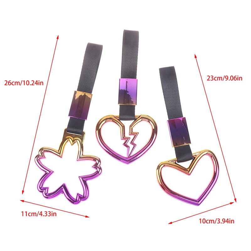 Colorful Car Tow Strap Ring Train Bus Handle Hand Strap Styling Drift Charm Auto Car Tow Accessories 1Pc