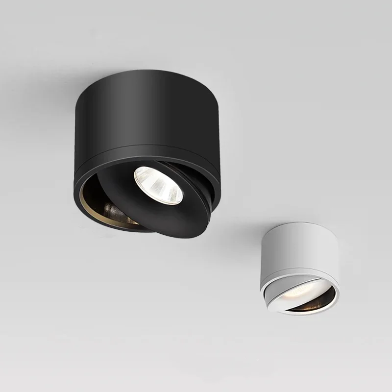 7W20W Dimmable Surface Mounted LED Rotatable Background Spot Light COB Downlight 110V 220V