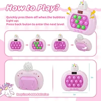999 Level Electronic Pop Quick Push Bubbles Game Machine Toys Kids Handheld Game Console Whac-A-ole Squeeze Relief Toys Gifts 2