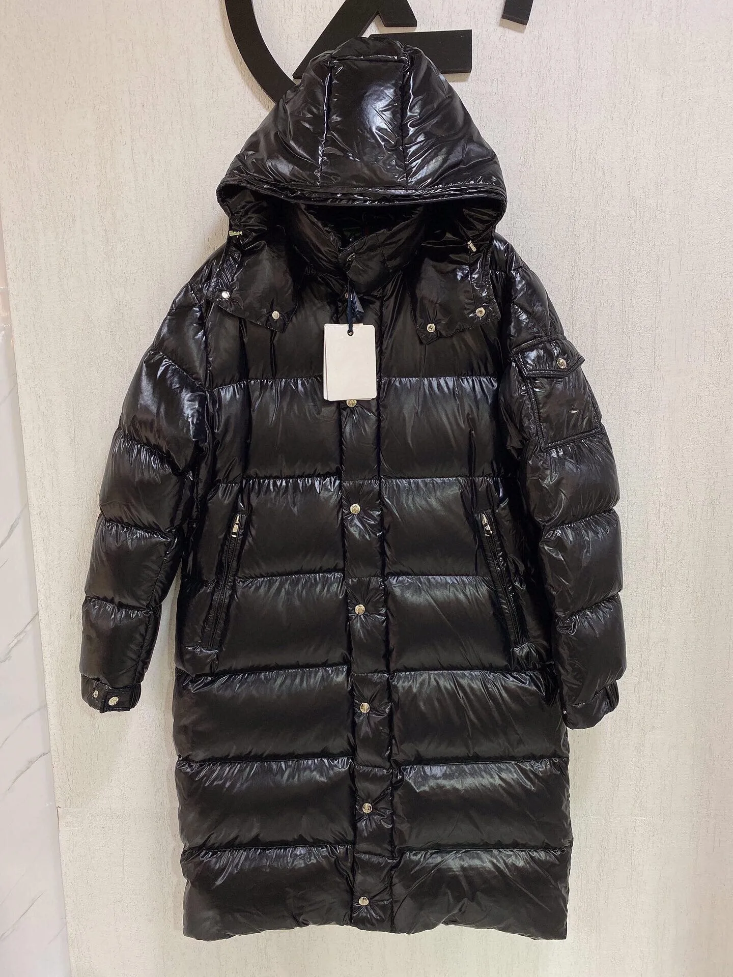 Women's Clothing High quality zipper pocket hooded warm mid-length down jacket Winter New  NO.18