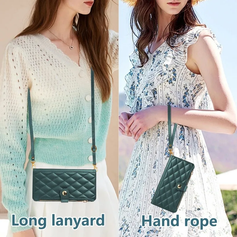 Luxurious Crossbody Leather Phone Case & Wallet Cover
