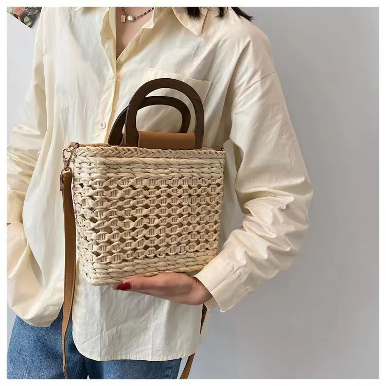 Luxury Designer Beach Bags Ladies Straw Tote Bags Long Tassel Drawstring  Bags Vacation Travel Small Colorblock Vegetable Baskets _ - AliExpress  Mobile