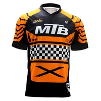 2022 Mens Short Sleeve Cycling Jersey MTB Downhill Shirt DH MX Uniform Mountain Bike Clothing Summer Motocross Wear T-shirt 2