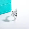 AnuJewel 3ct D Color Asscher Cut Moissanite Engagement Wedding Ring S925 Sterling Silver Rings For Women Jewelry Wholesale 2