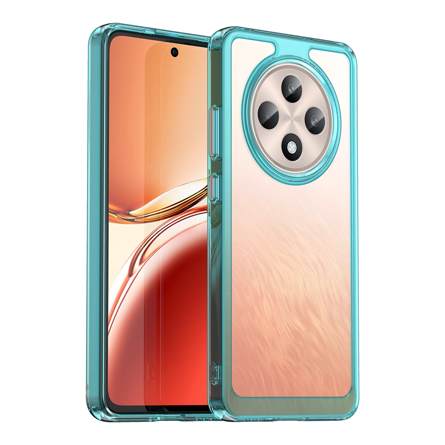 Crystal Clear Shockproof Phone Case with Colorful Border