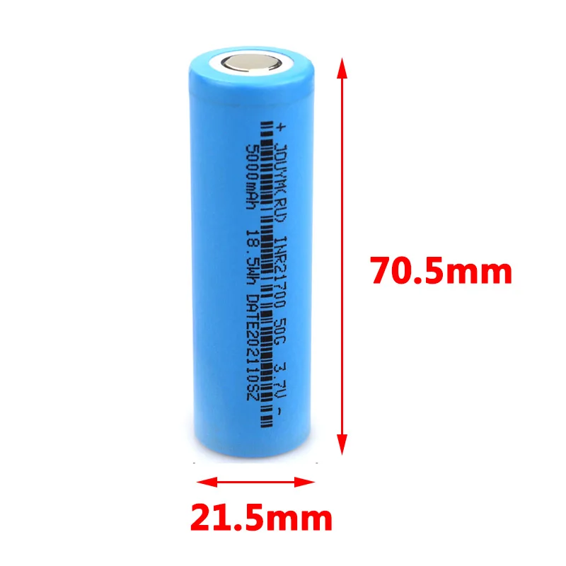 Jouym-bateria Recarregável Bateria Li-ion Baterias de Alta Descarga para Ferramentas Elétricas 3.7v 5000mah 50a 21700 - Image 5