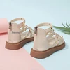Summer New Kids Sandals Girls Princess Rivet Sandals Soft Children Beach Shoes Fashion Roman Sandals Size 21-36 Versatile 4