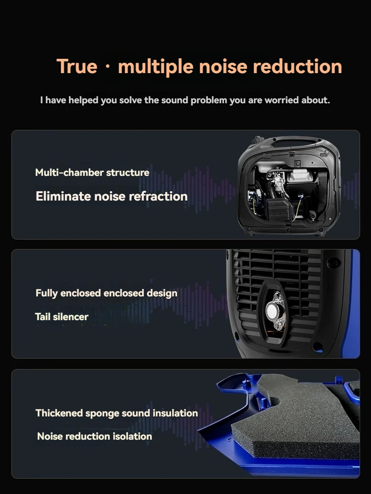 Gasoline generator Portable Electric Super Silent Inverter outdoor stall camping car