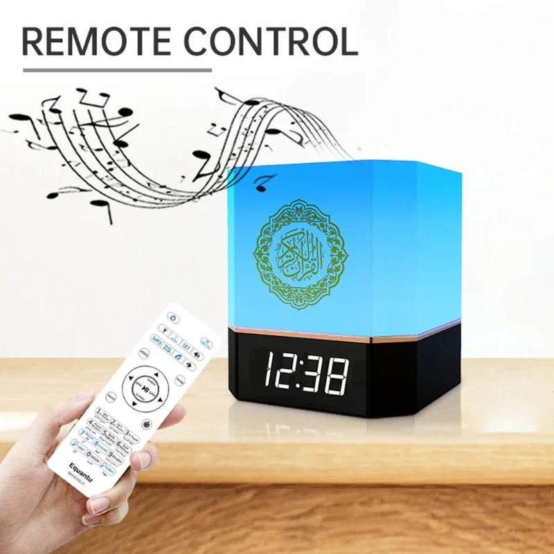 MQ-112 Bluetooth Wireless Remote LED Touch Night Light Smart APP Control Digital AZAN Clock with Quran Recitation Translation