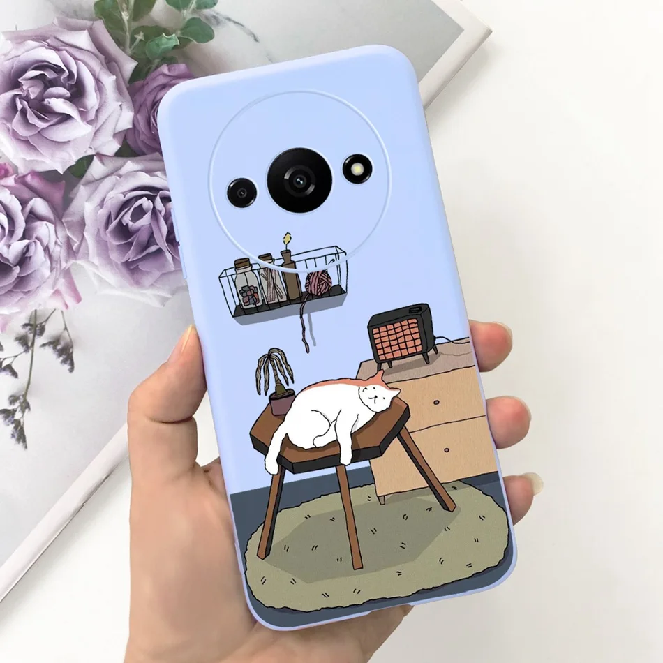 Fashion Moon Pattern Soft Silicone Protective Phone Case Back Cover
