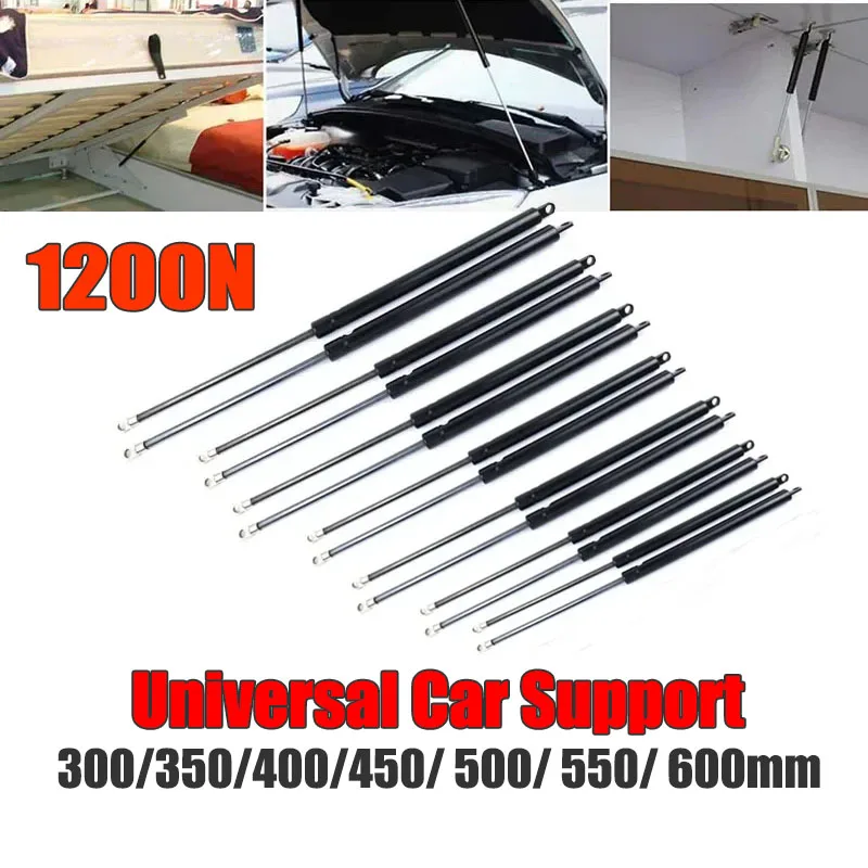 

1200N 2pcs 300-550mm Car Gas Struts Bonnet Hood Trunk Tailgate Shock Lift Strut Support Bar Gas Spring Bus Bed Truck Boat Window