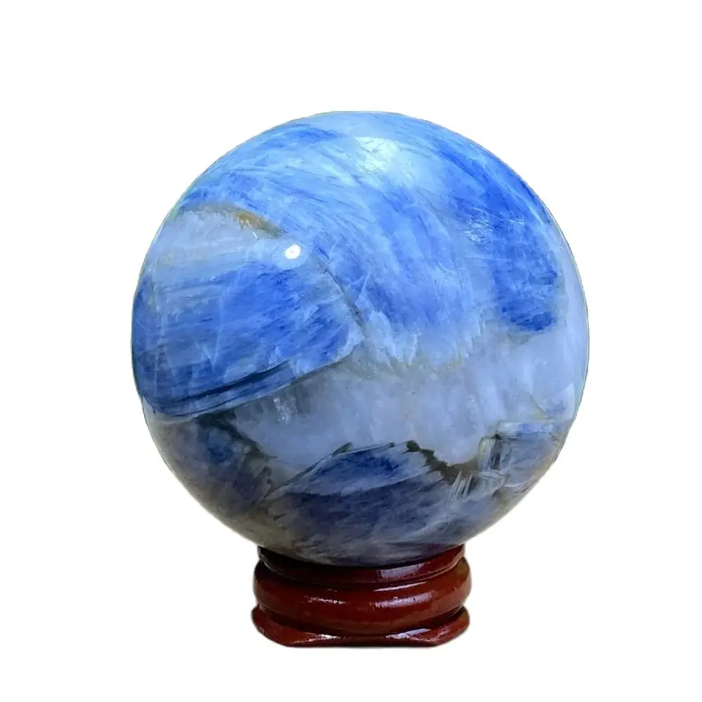 

Natural Blue Kyanite Energy Meditation Crystal Ball Reiki Spiritual Massage Recovery Ball Degaussing Home Decoration Feng Shui G