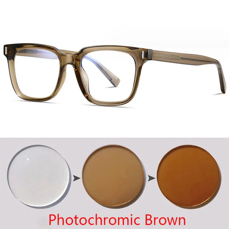 Occhiali Da Lettura Fotocromatici FELRES 8031 - Unisex Quadrato Sportivi - Trasparenti