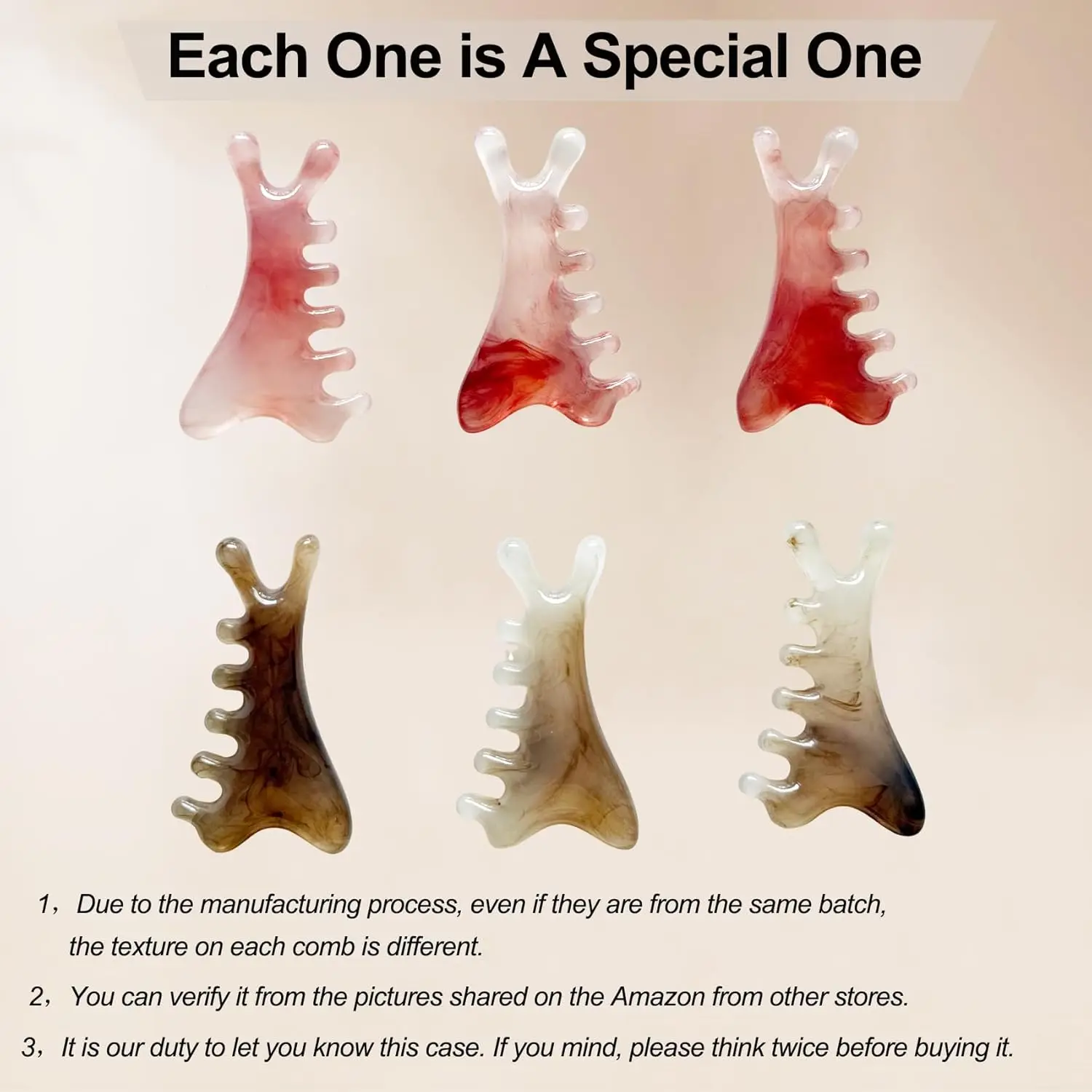 Head Scalping Massage Tool Comb for Hair Head Face Eye Neck Resin Body GuaSha Tool Relieve Stres Promote Lymphatic Circulation