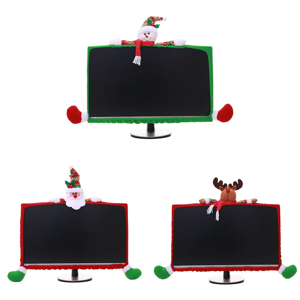 Description Picture 2 of itemChristmas Theme 19~27" Computer Monitor Decorating Cover Christmas Computer PC TV Monitor Case Cover Non-Woven Xmas Decoration